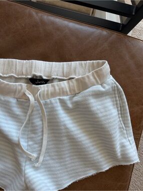 justify y2k brand striped sweat shorts